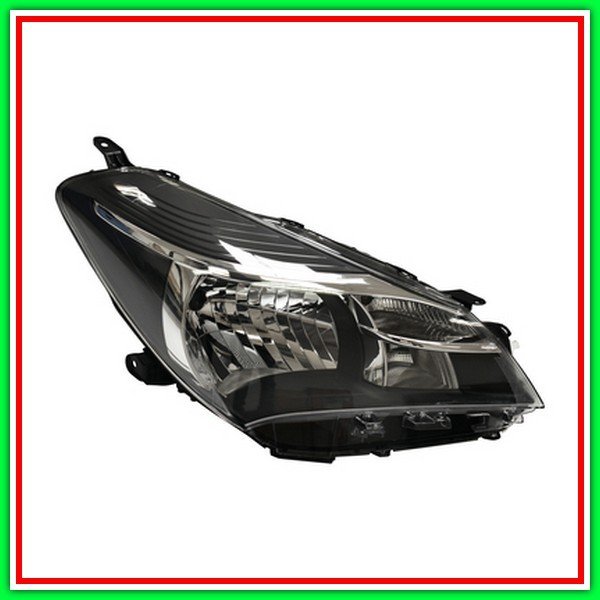 Proiettore Destro H4 Elettrico Senza Motore-Nero Toyota Yaris-(Anno 2014-2016)