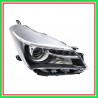Proiettore Destro Hir2 Elettrico Senza Motore-Con Lenticolare-Nero Toyota-Yaris-Mod. 07/14-12/16