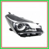 Proiettore Destro Hir2 Elettrico Senza Motore-Con Lenticolare-Nero-Led Mod. 5 Porte Toyota-Yaris-Mod. 07/14-12/16