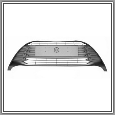 Griglia Centrale Paraurti-Nera-Con Tappo Coprigancio Mod Hybrid Toyota Yaris-(Anno 2017-2020)