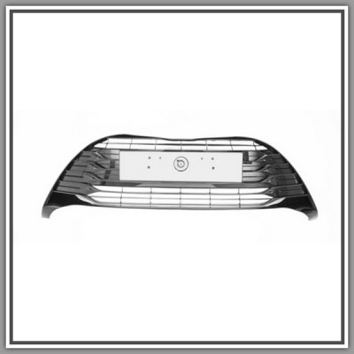 Central Grid Paraurti-Black Glossy-With Hook cover cap TOYOTA Yaris-(Year 2017-2020)