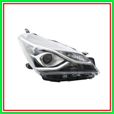 Proiettore Destro Hir2 Elettrico Senza Motore-Con Lenticolare-Nero Toyota - Yaris - Mod. 01/17 - 05/20
