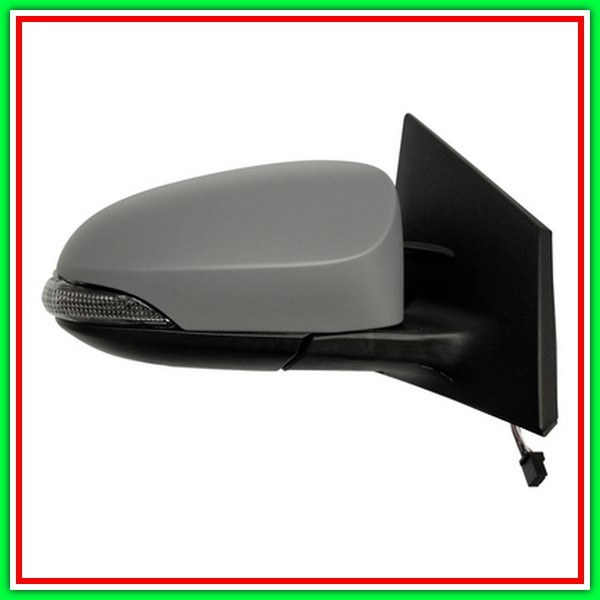 Retrovisore Destro Elettrico-Termico-Con Primer-Con Fanale-Convesso-Cromato Toyota Auris-(Anno 2013-2015)