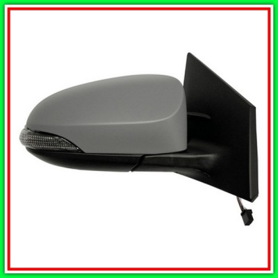 Retrovisore Destro Elettrico-Termico-Con Primer-Con Fanale-Convesso-Cromato Toyota Auris-(Anno 2013-2015)