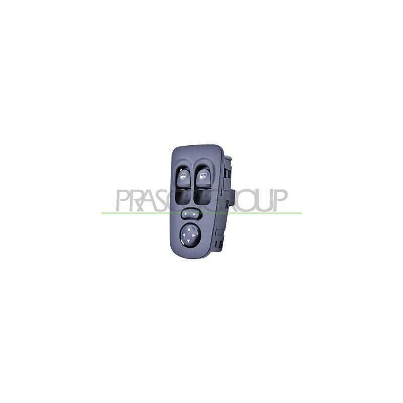 PULSANTIERA NERA-2 INTERRUTTORI-ALZACRISTALLO PORTA ANTERIORE SINISTRA-CON FUNZIONE REGOLAZIONE RETROVISORI-16 PIN YPSILON - Mod