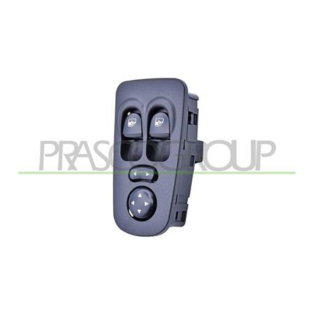 PULSANTIERA NERA-2 INTERRUTTORI-ALZACRISTALLO PORTA ANTERIORE SINISTRA-CON FUNZIONE REGOLAZIONE RETROVISORI-16 PIN YPSILON - Mod