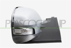 RETROVISORE DESTRO-ELETTRICO-CON PRIMER-TERMICO-CHIUDIBILE-CON FANALE-CON MODANATURA NERA-LUCIDA-CONVESSO-9 PINS YARIS - Mod. 07