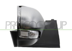 RETROVISORE DESTRO ELETTRICO-TERMICO-NERO-CON MODANATURA NERA GOFFRATA-CON FANALE-CONVESSO/CROMATO-7 PINS YARIS - Mod. 01/17 - 0