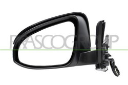 RETROVISORE SINISTRO-ELETTRICO-CON PRIMER-TERMICO-CHIUDIBILE-CON FANALE-CON MODANATURA NERA-LUCIDA-CONVESSO-9 PINS YARIS - Mod. 