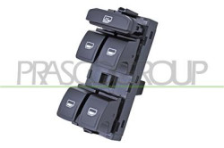 PULSANTIERA NERA-4 INTERRUTTORI-ALZACRISTALLO PORTA ANTERIORE SINISTRA-10 PINS PASSAT B8 - Mod. 09/14 - 05/19