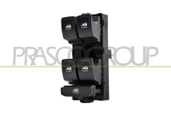 PULSANTIERA ALZACRISTALLO PORTA ANTERIORE SINISTRA-NERA-4 INTERRUTTORI-10 PINS SKODA - OCTAVIA - Mod. 01/17 - 02/20