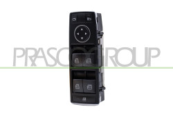 PULSANTIERA ALZACRISTALLO PORTA ANTERIORE SINISTRA-NERA-4 INTERRUTTORI-3 PINS MERCEDES - A CLASS (W176) - Mod. 06/15 - 04/18