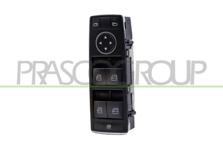 PULSANTIERA ALZACRISTALLO PORTA ANTERIORE SINISTRA-NERA-4 INTERRUTTORI-3 PINS MERCEDES - B CLASS (W246) - Mod. 10/11 - 10/14