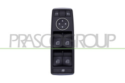 PULSANTIERA ALZACRISTALLO PORTA ANTERIORE SINISTRA-NERA-4 INTERRUTTORI-3 PINS MERCEDES - B CLASS (W246) - Mod. 10/11 - 10/14