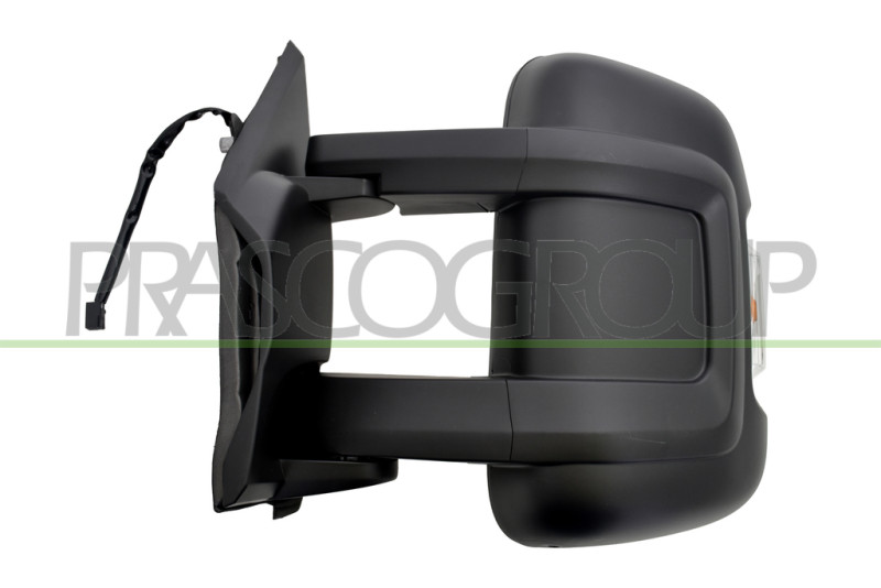 RETROVISORE SINISTRO-ELETTRICO-NERO-TERMICO-CON FANALE ARANCIO-CONVESSO-BRACCIO MEDIO-8 PINS FIAT - DUCATO - Mod. 08/06 - 05/14