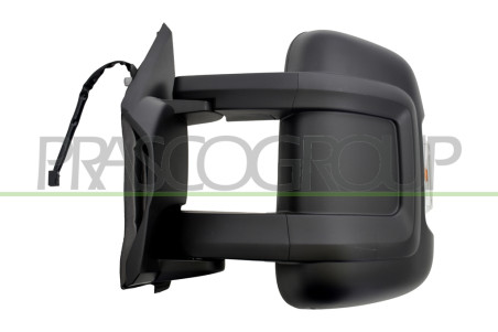 RETROVISORE SINISTRO-ELETTRICO-NERO-TERMICO-CON FANALE ARANCIO-CONVESSO-BRACCIO MEDIO-8 PINS FIAT - DUCATO - Mod. 08/06 - 05/14