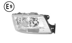 FARO DESTRO ELETTRICO CON MOTORE CON LED PARKING CON LUCE DIURNA SENZA LAMPADINA (H7-H7-PY21W-H21W-LED) OMOLOGATO E9-MAN-TGX Eur