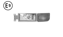 FARO FENDINEBBIA SINISTRO CON FRECCIA COLOR AMBRA SENZA LAMPADINA (H4-P21W) OMOLOGATO E9-MAN-TGA XL
