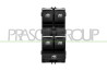 PULSANTIERA ALZACRISTALLO PORTA ANTERIORE SINISTRA-NERA-BORDO CROMATO-4 INTERRUTTORI-10 PINS SKODA - OCTAVIA - Mod. 01/17 - 02/2