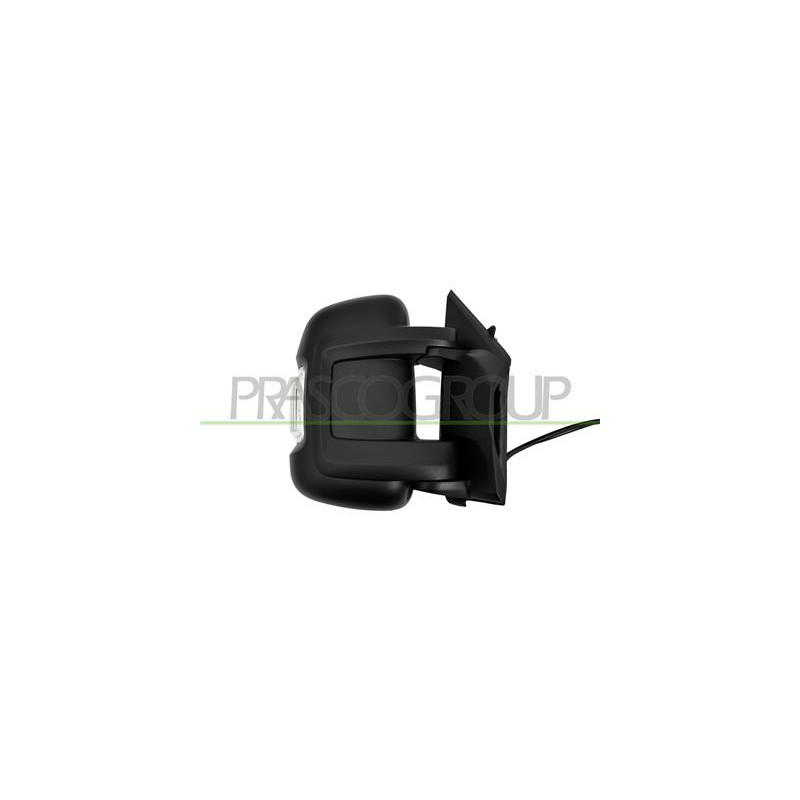 RETROVISORE DESTRO-ELETTRICO-NERO-TERMICO-CON FANALE-CON ANTENNA RADIO-LAMPADINA 5W-BRACCIO CORTO-CONVESSO-9 PINS FIAT - DUCATO 