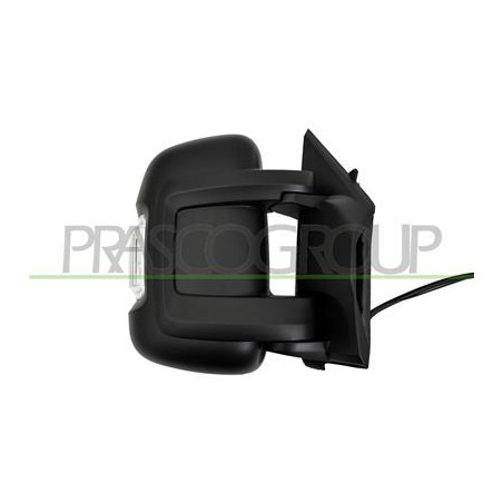 RETROVISORE DESTRO-ELETTRICO-NERO-TERMICO-CON FANALE-CON ANTENNA RADIO-LAMPADINA 5W-BRACCIO CORTO-CONVESSO-9 PINS FIAT - DUCATO