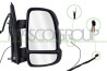 RETROVISORE DESTRO-ELETTRICO-NERO-TERMICO-CON FANALE-CON ANTENNA RADIO-LAMPADINA 5W-BRACCIO CORTO-CONVESSO-9 PINS FIAT - DUCATO
